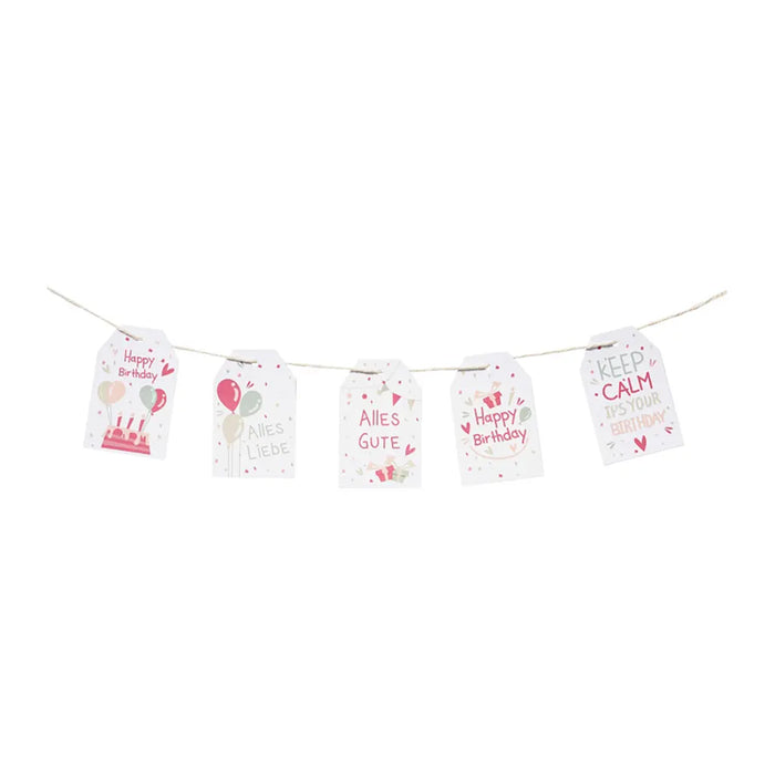 Gift Tag Birthday III, 10pcs, Assorted