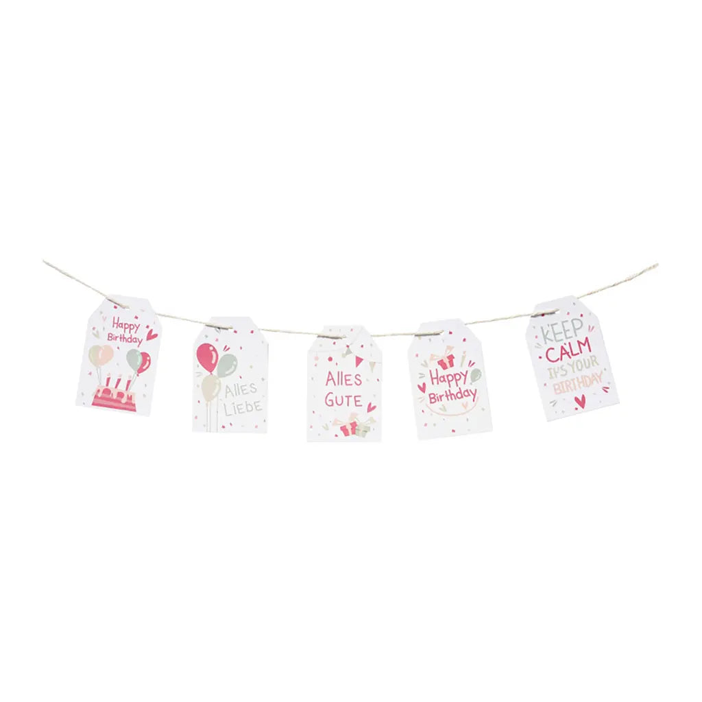 Gift Tag Birthday III, 10pcs, Assorted