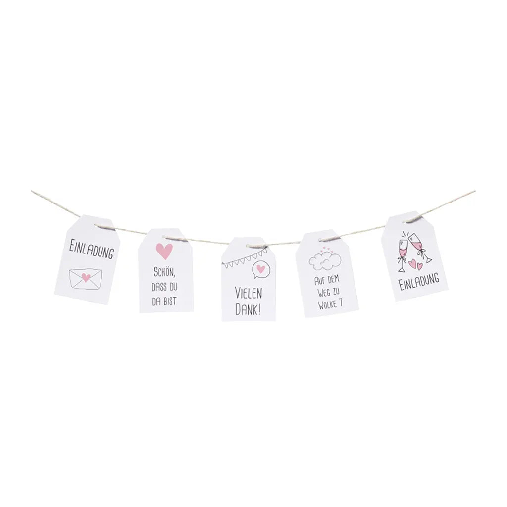 Gift Tag Wedding II, 10pcs, Assorted