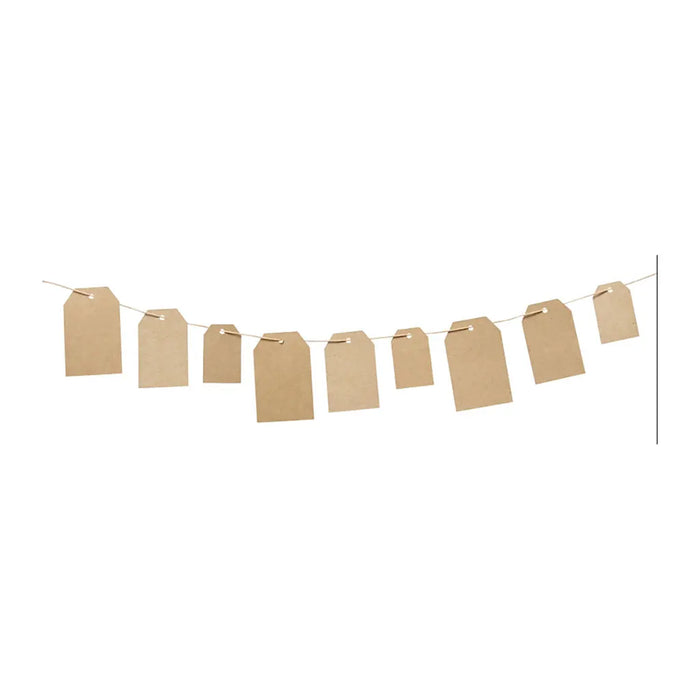 Gift Tags, 5 / 6,5 / 7cm, 30pcs, Assorted, Nature, Rectangular