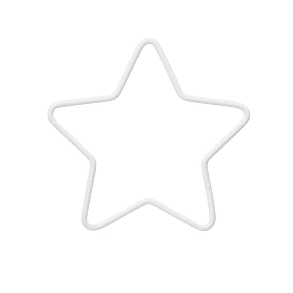 Metallic Star 14cm, White