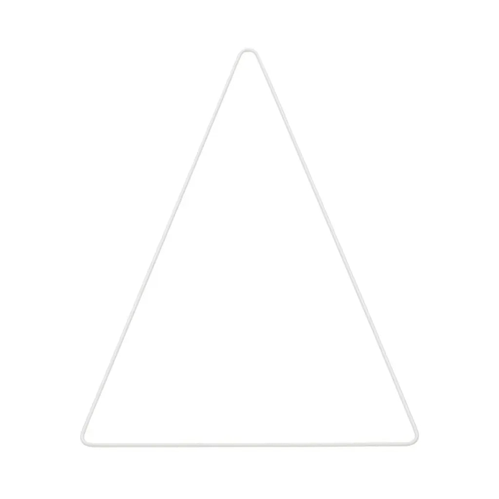 Metallic Triangle, 25 x 40cm, White
