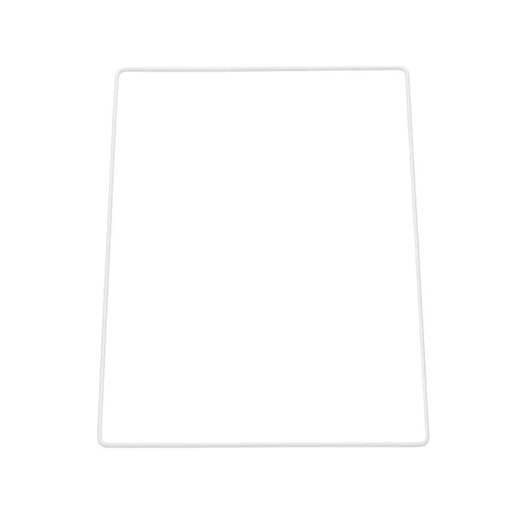 Metallic Rectangle, 25 x 37.5cm, White