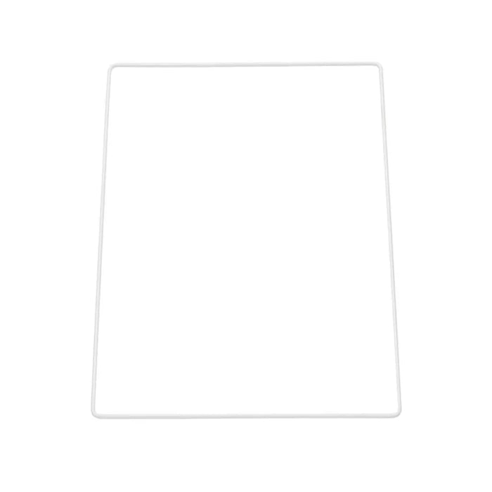 Metallic Rectangle, 25 x 37.5cm, White