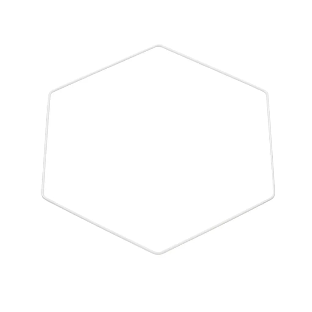 Metallic Hexagon 30cm, White