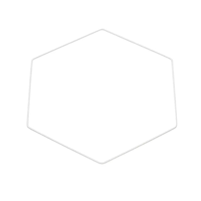 Metallic Hexagon 30cm, White