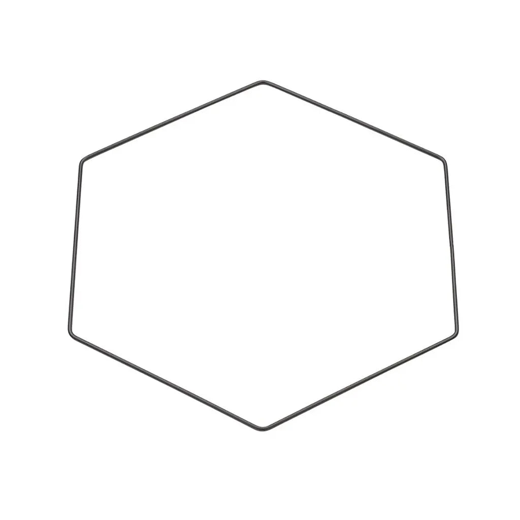 Metallic Hexagon 30cm, Black