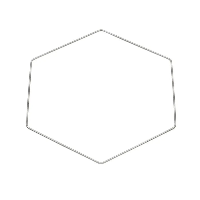 Metallic Hexagon 30cm, Silver