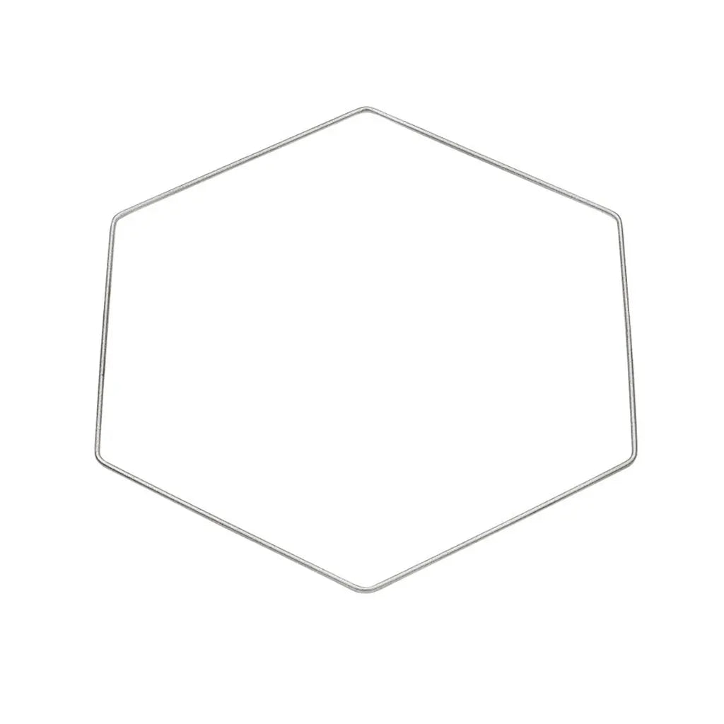 Metallic Hexagon 30cm, Silver