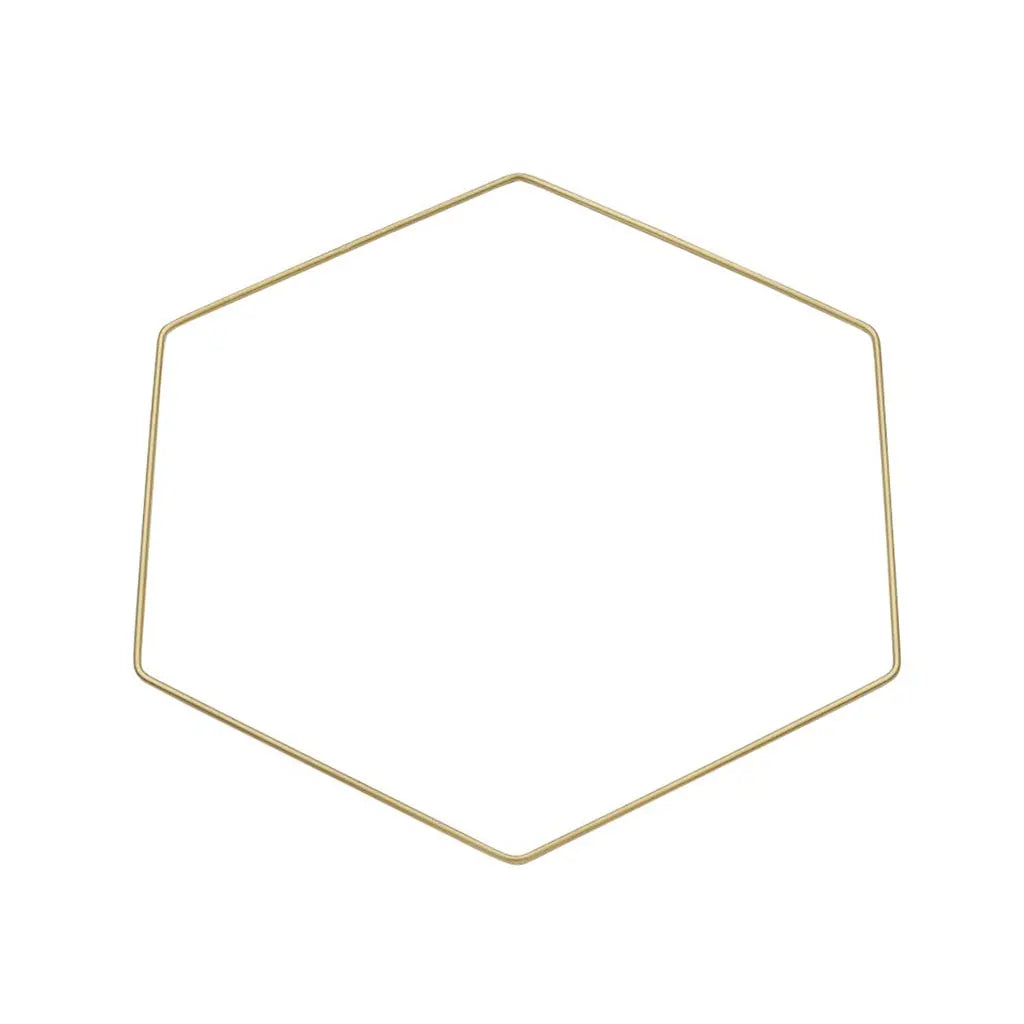 Metallic Hexagon 30cm, Gold