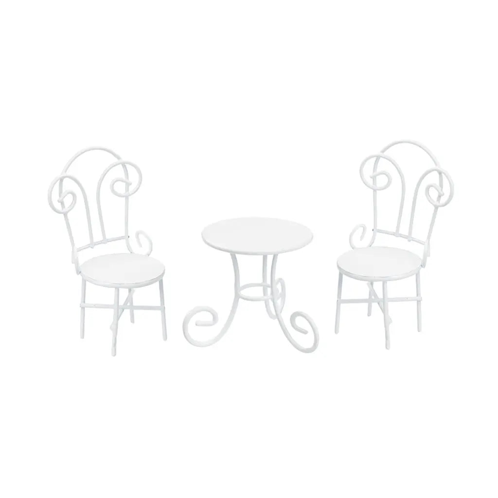 Table and chairs II, ca. 5 - 9cm, white