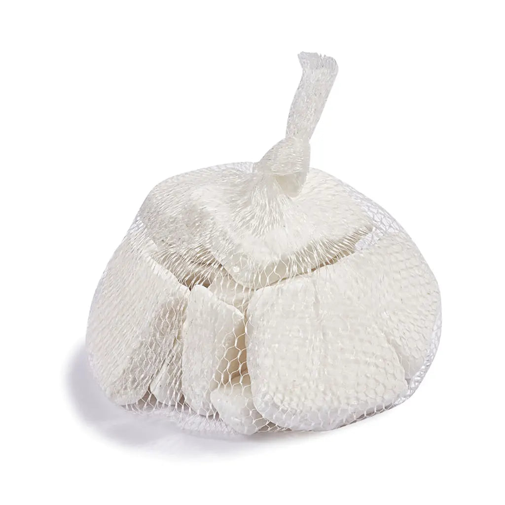 Stone tiles in a web, ca. 500g, white