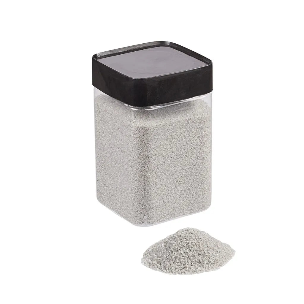 Sand in a box, ca. 350g, grey