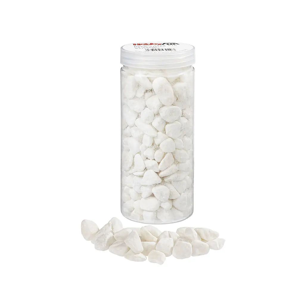 Decorative stones, white, big, ca. 500g