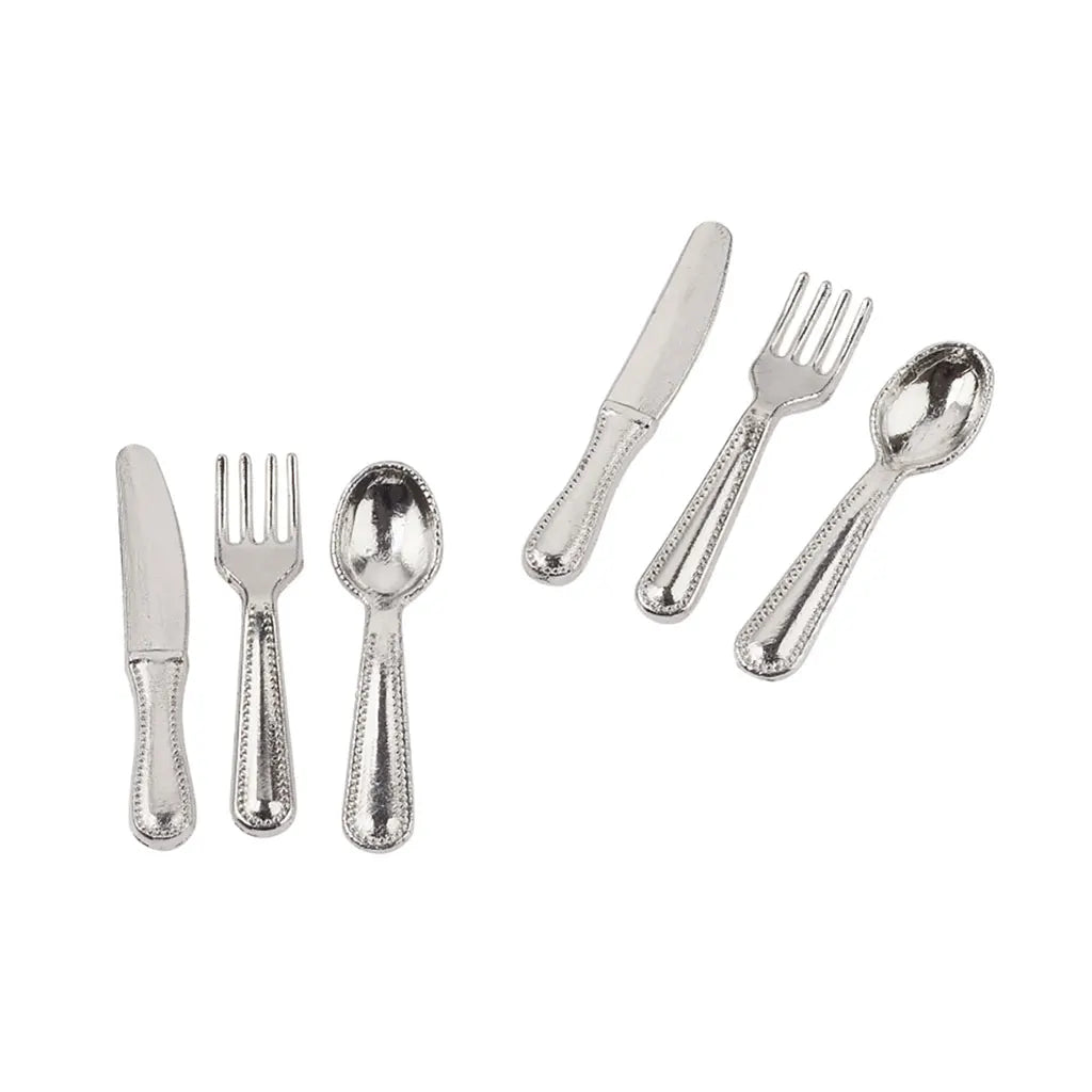 Cutlery, 12 parts, ca. 2cm, silver coloured