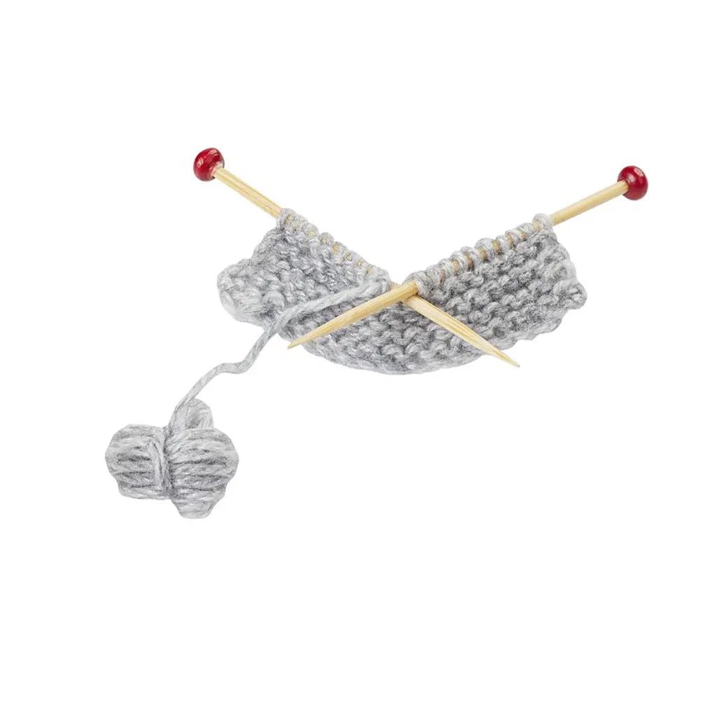 Knitting, 5.5 x 2.5 x 1cm, grey