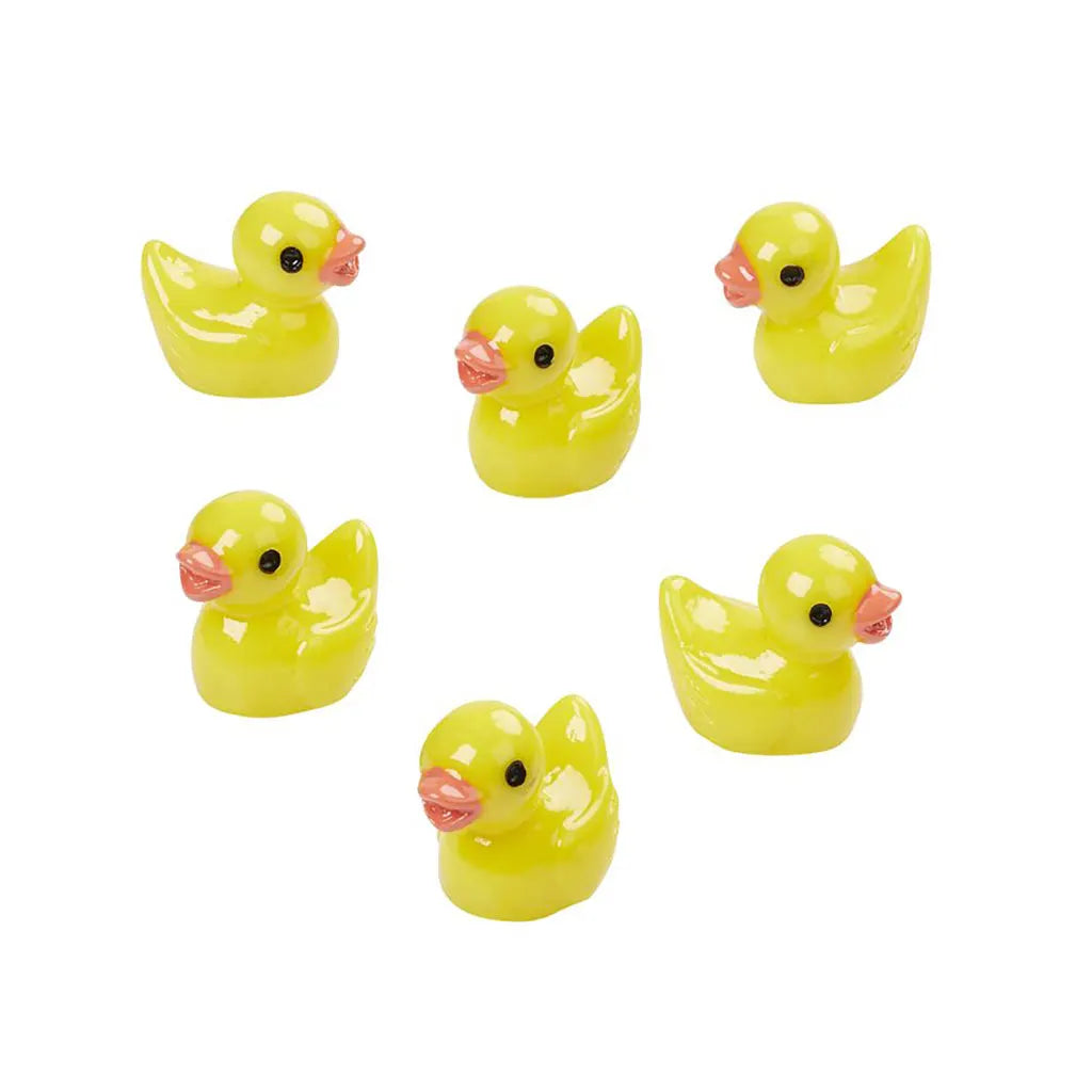 Rubber duck, ca. 1.5cm, yellow, bag with 6 pcs