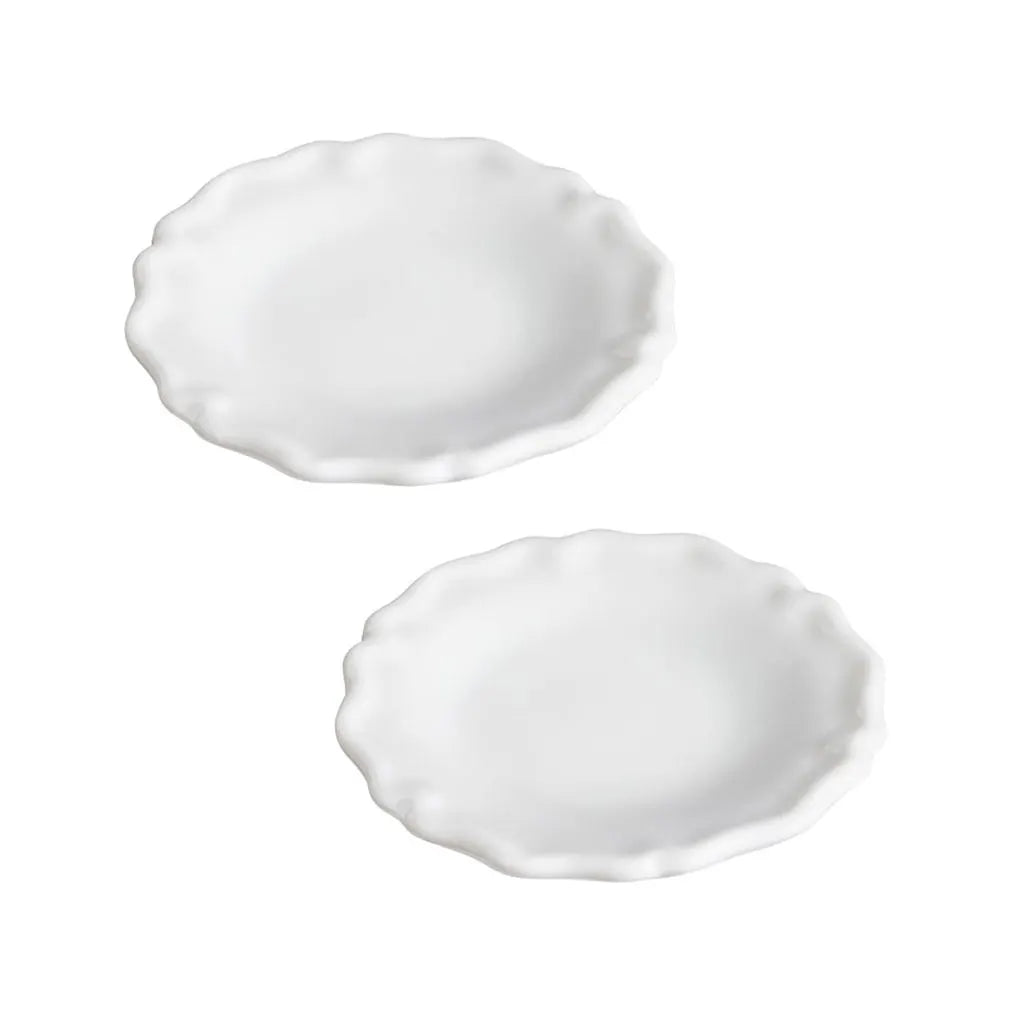 Plate, 3cm, White, 2pcs