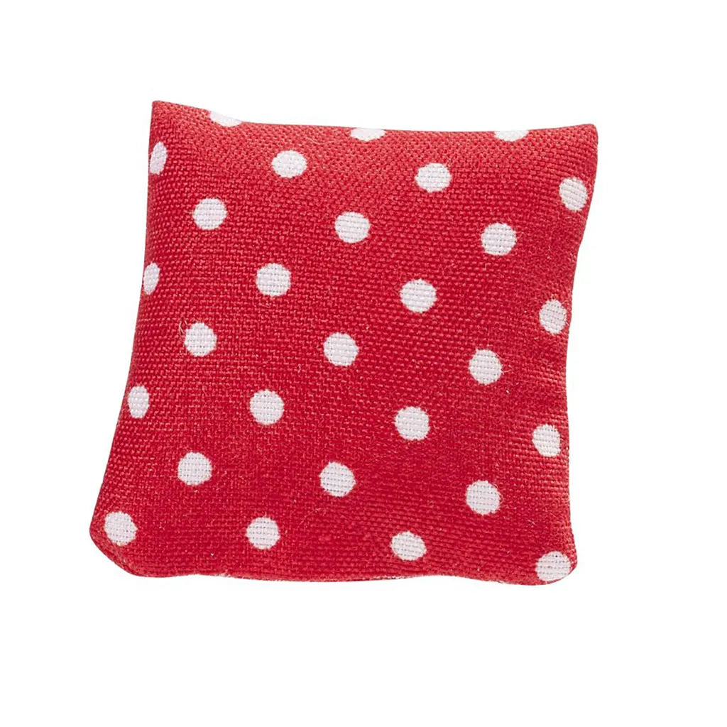 Pillow, 2.8 x 2.8cm, Red with White Dots, 2pcs
