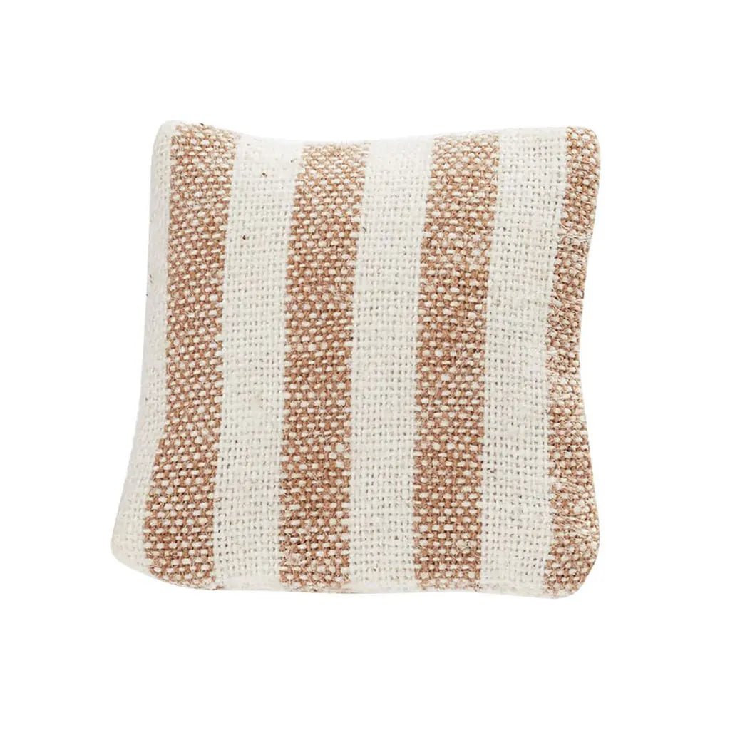 Pillow, 2.8 x 2.8cm, Beige with Stripes, 2pcs