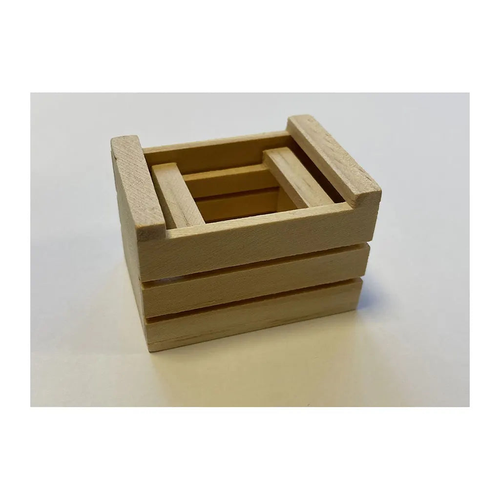 Mini Wooden Box Set 5.1 x 3.7 x 3.5cm, Natural, Set of 2