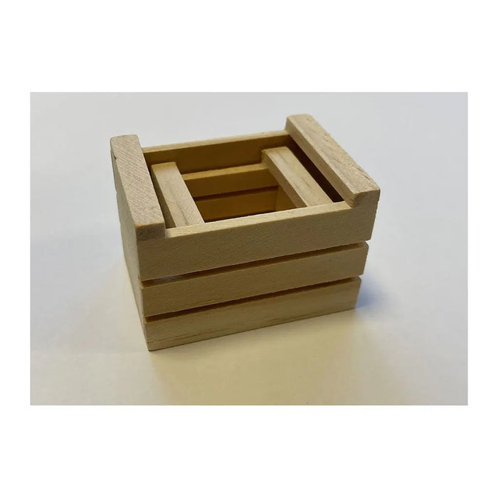 Mini Wooden Box Set 5.1 x 3.7 x 3.5cm, Natural, Set of 2