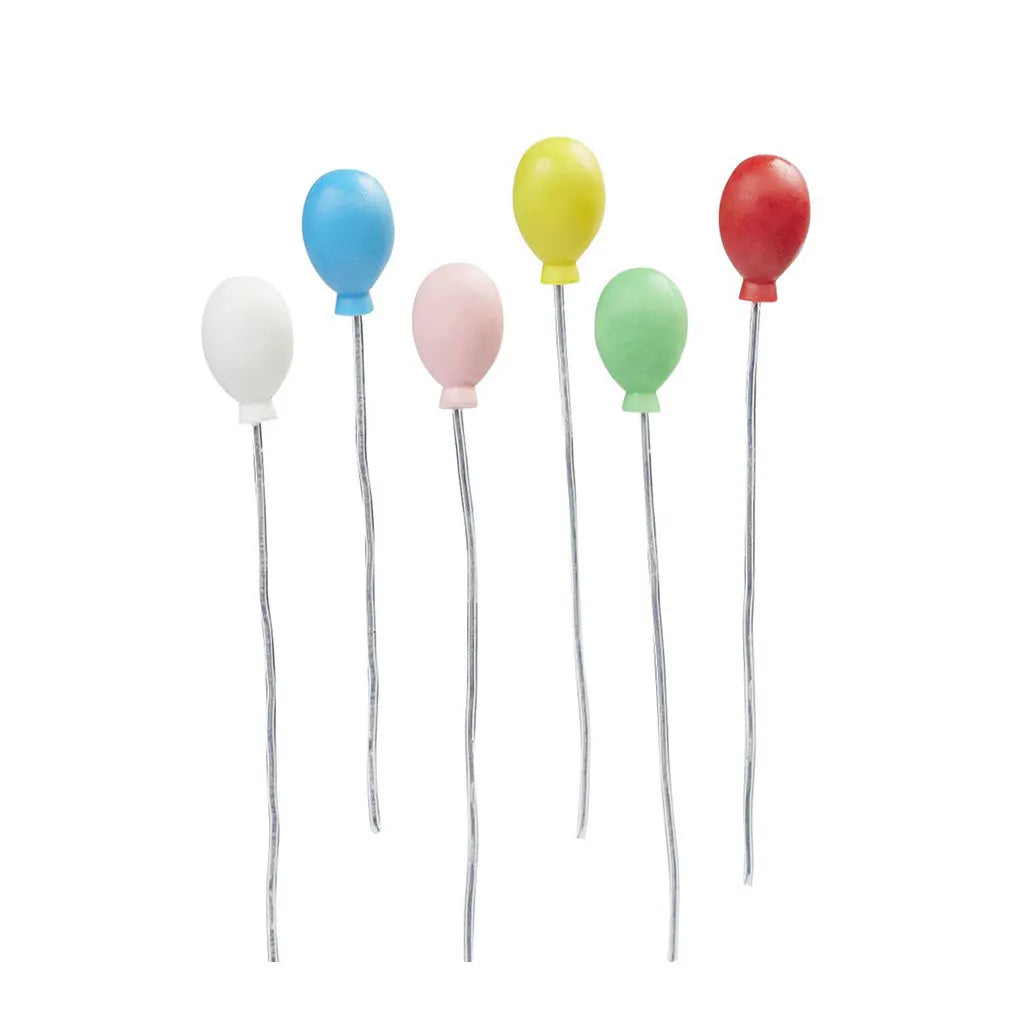 Miniature Balloons, 1.6 x 2.4cm, Multicoloured Assorted, Set with 6pcs