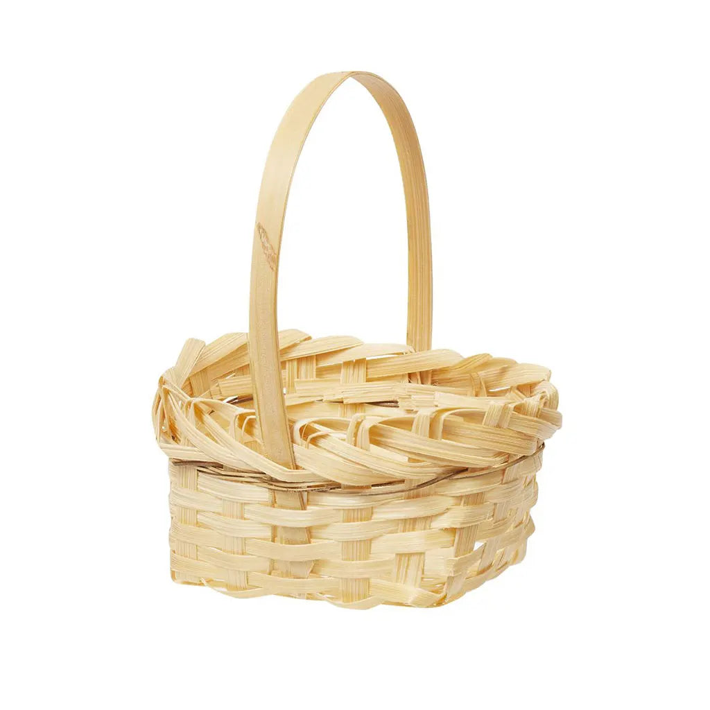 Mini Basket with Handle, 6 x 5 x 3.5cm, Nature