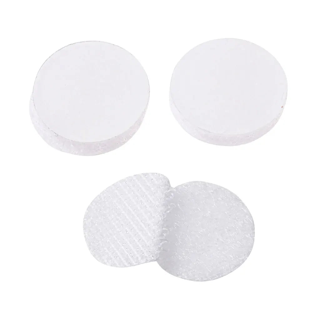 Velcro Fastener 20mm Round Self Adhesive Bag with 20pcs, White