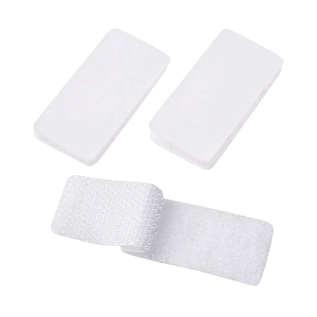Velcro Fastener 40x20mm, Self Adhesive, Bag with 15 pcs, White