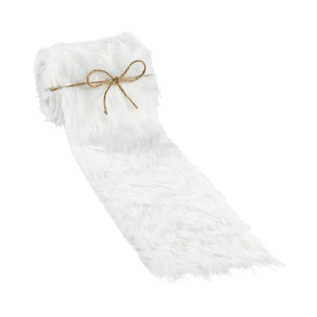 Artificial Fur Ribbon12cm x 2m, White