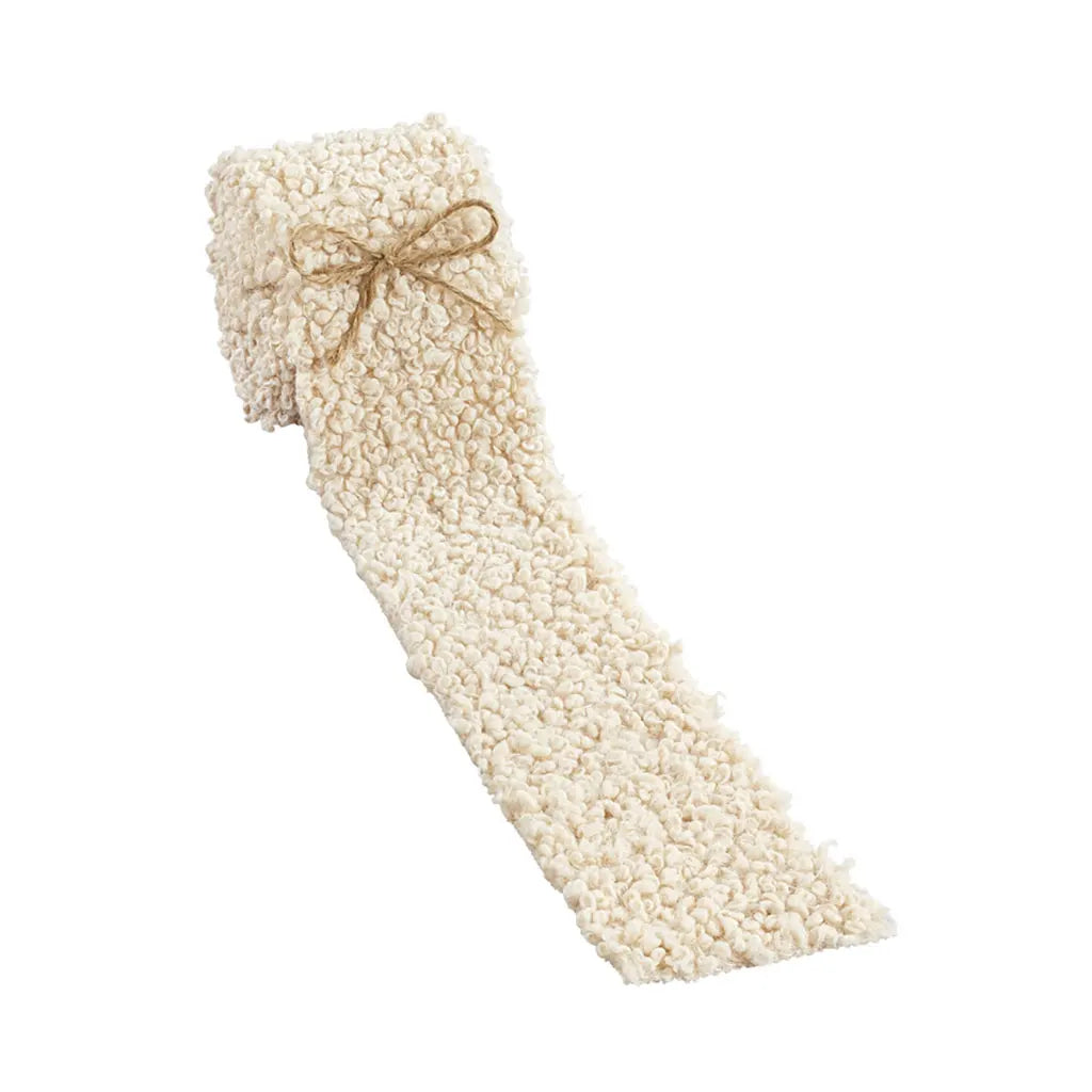 Teddy Fur Ribbon 8cm x 2m, Fawn