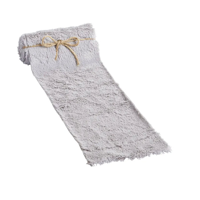 Plush Ribbon 4cm x 2m, Grey