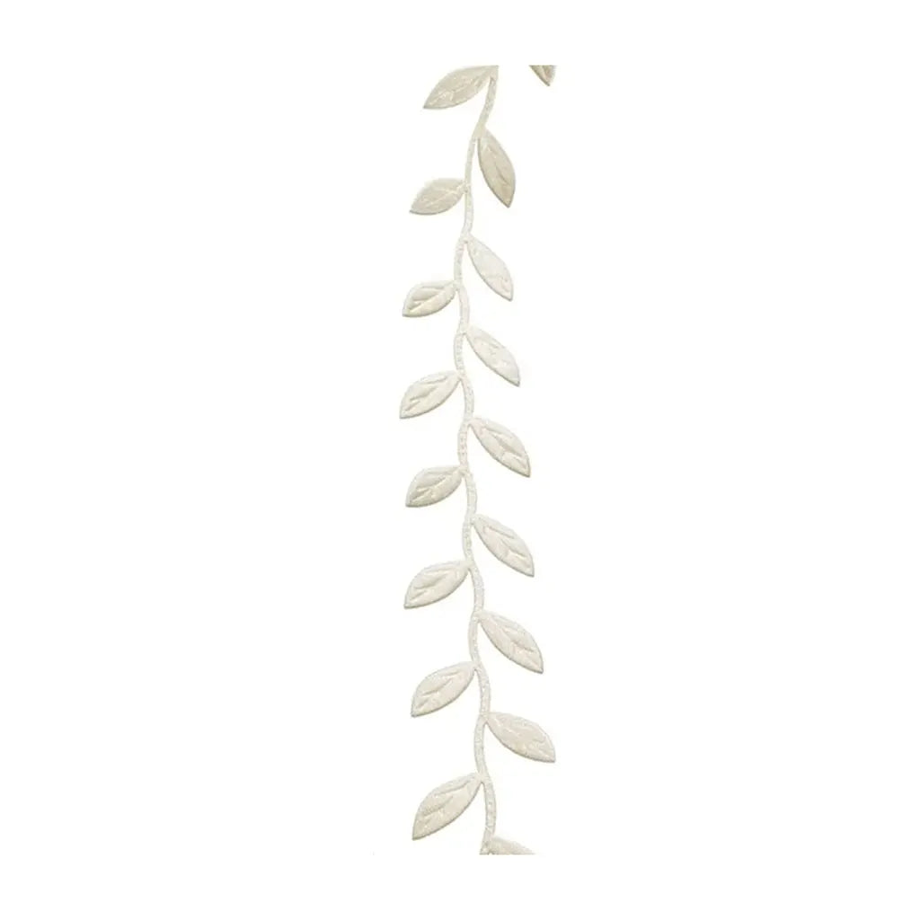 Ribbon Leaves, Cream, 30mm, Sold Per Meter
