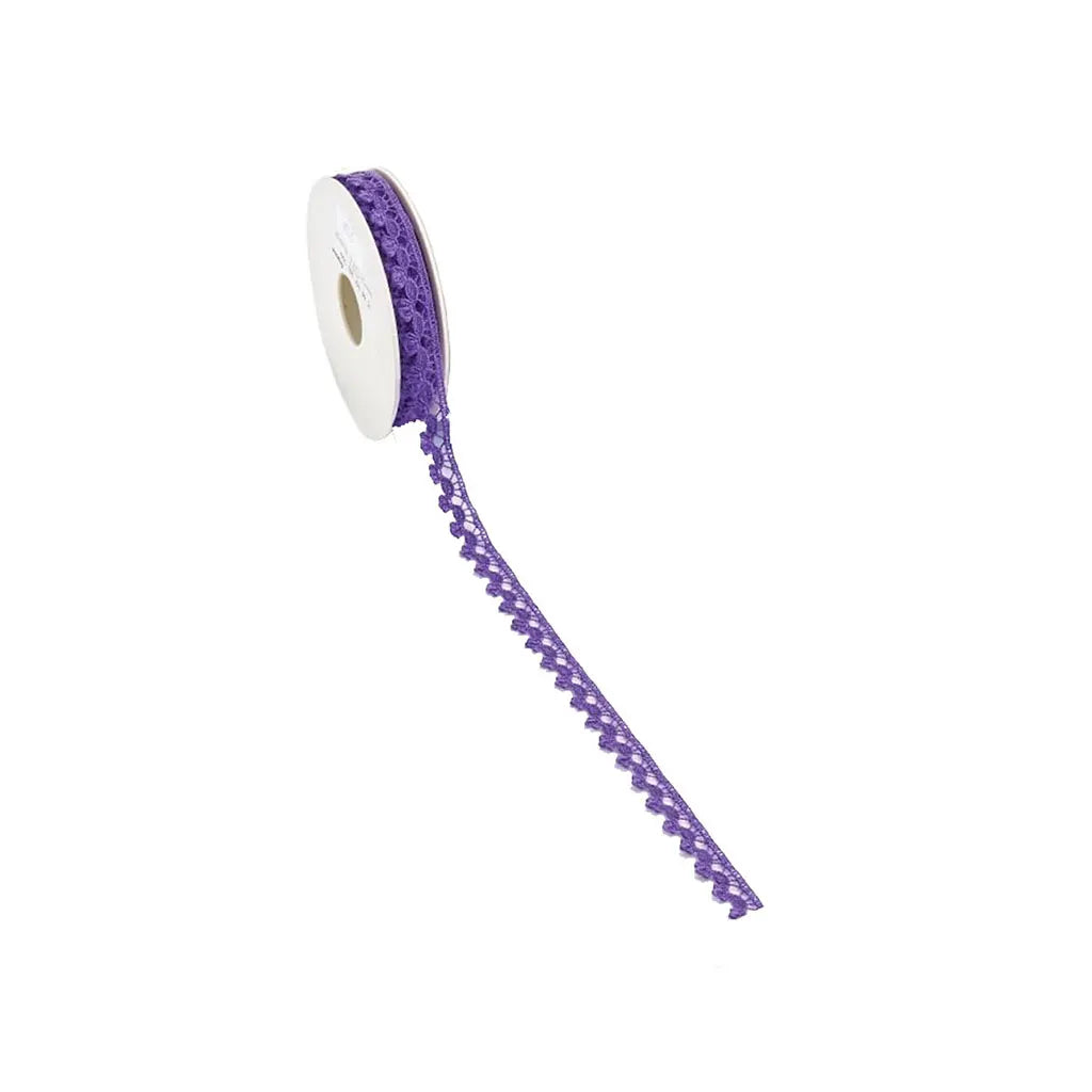 Border Country Ribbon, Violet, 13mm 100 % Polyester, Sold Per Meter