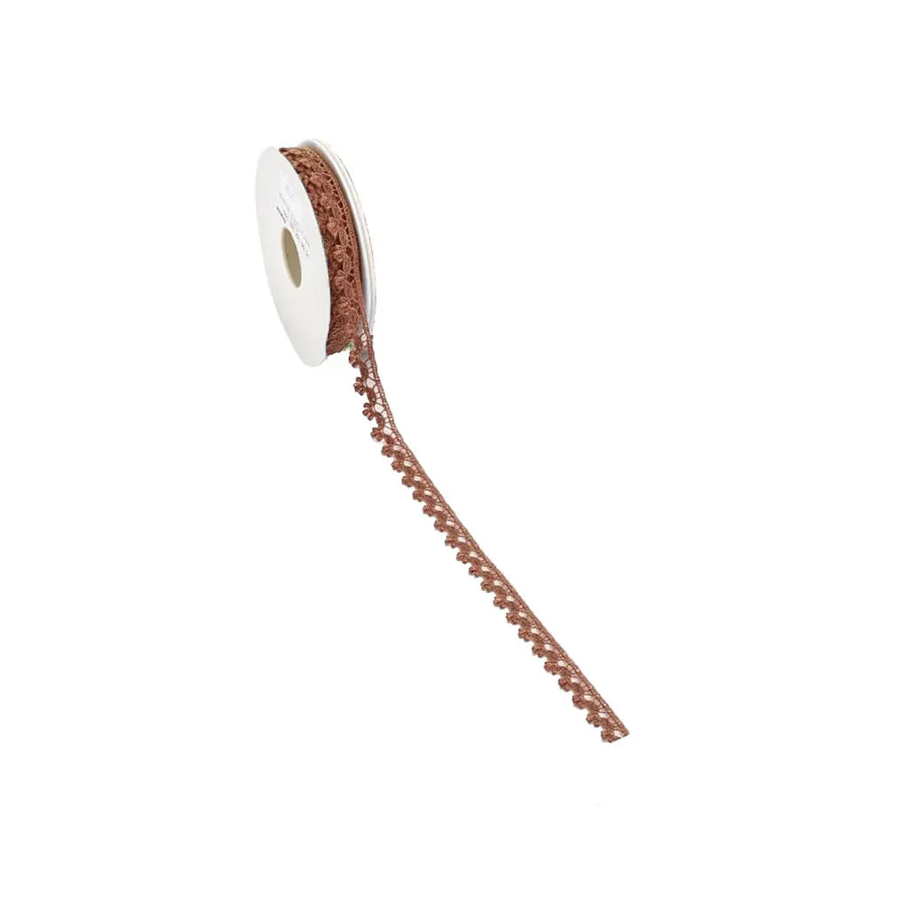 Border Country Ribbon, Brown, 13mm 100 % Polyester, Sold Per Meter