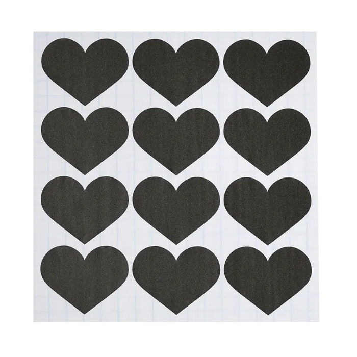 Blackboard Stickers Hearts, Bag with 3 Sheets