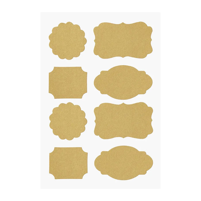 Paper Stickers Assorted Gold, Bag with 4 Sheets