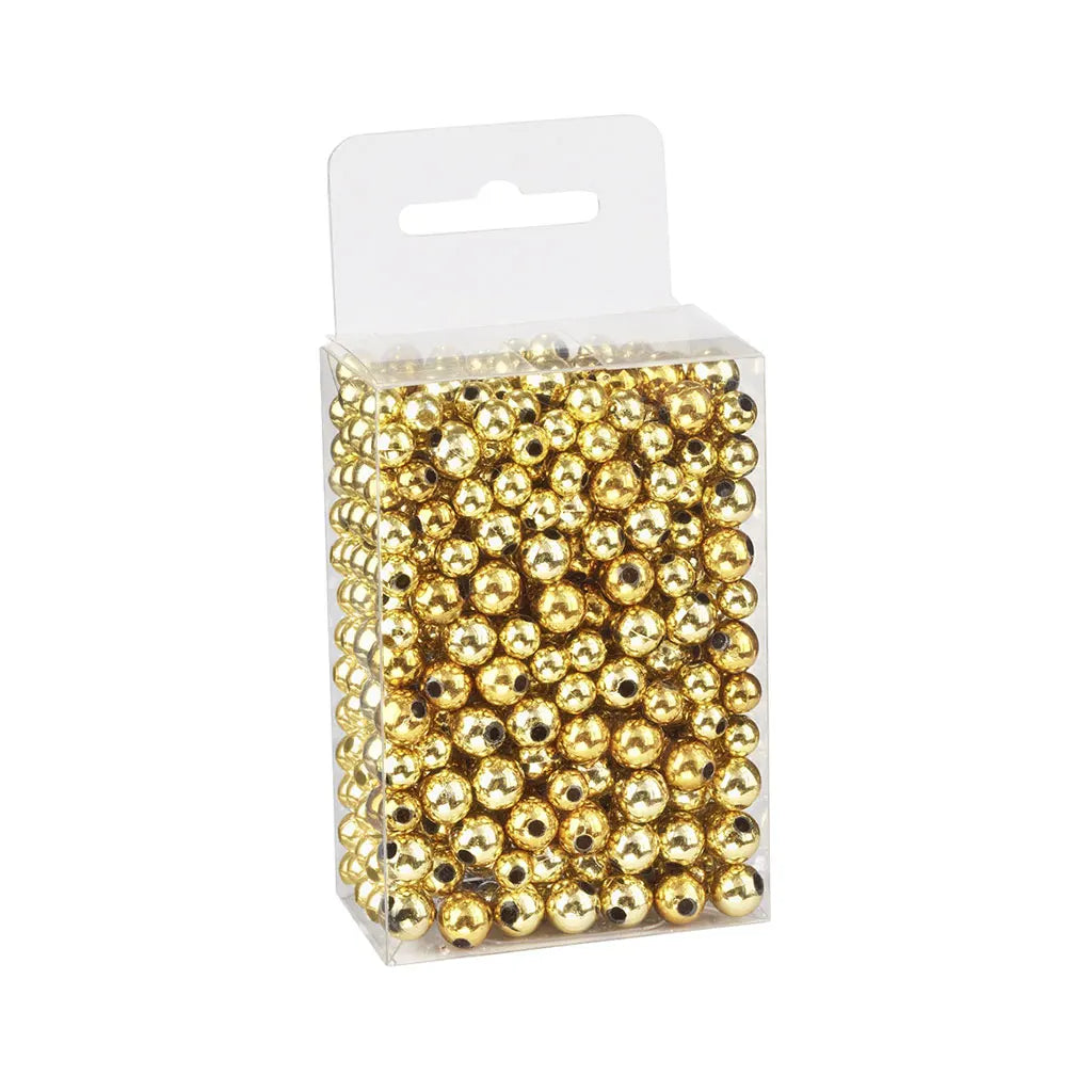 Mix of Golden Beads, 6 + 8mm, 60g