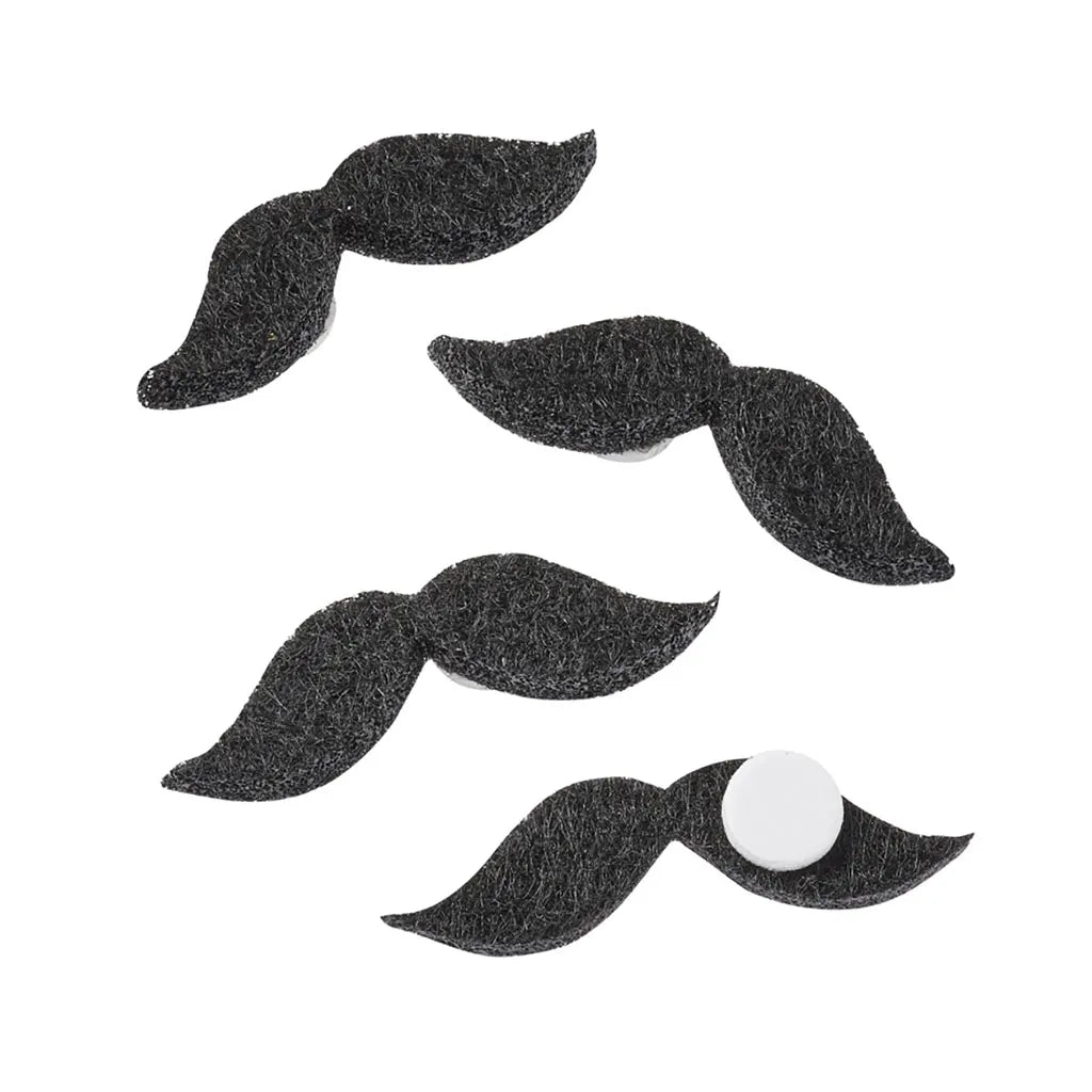 Moustache with Glue Dot 2.5cm, 12pcs