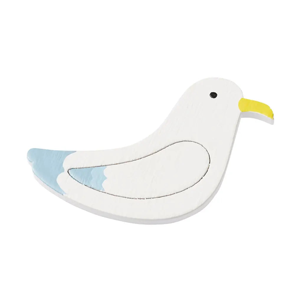 Wooden Seagull, 4cm, 3pcs, with Glue Dot