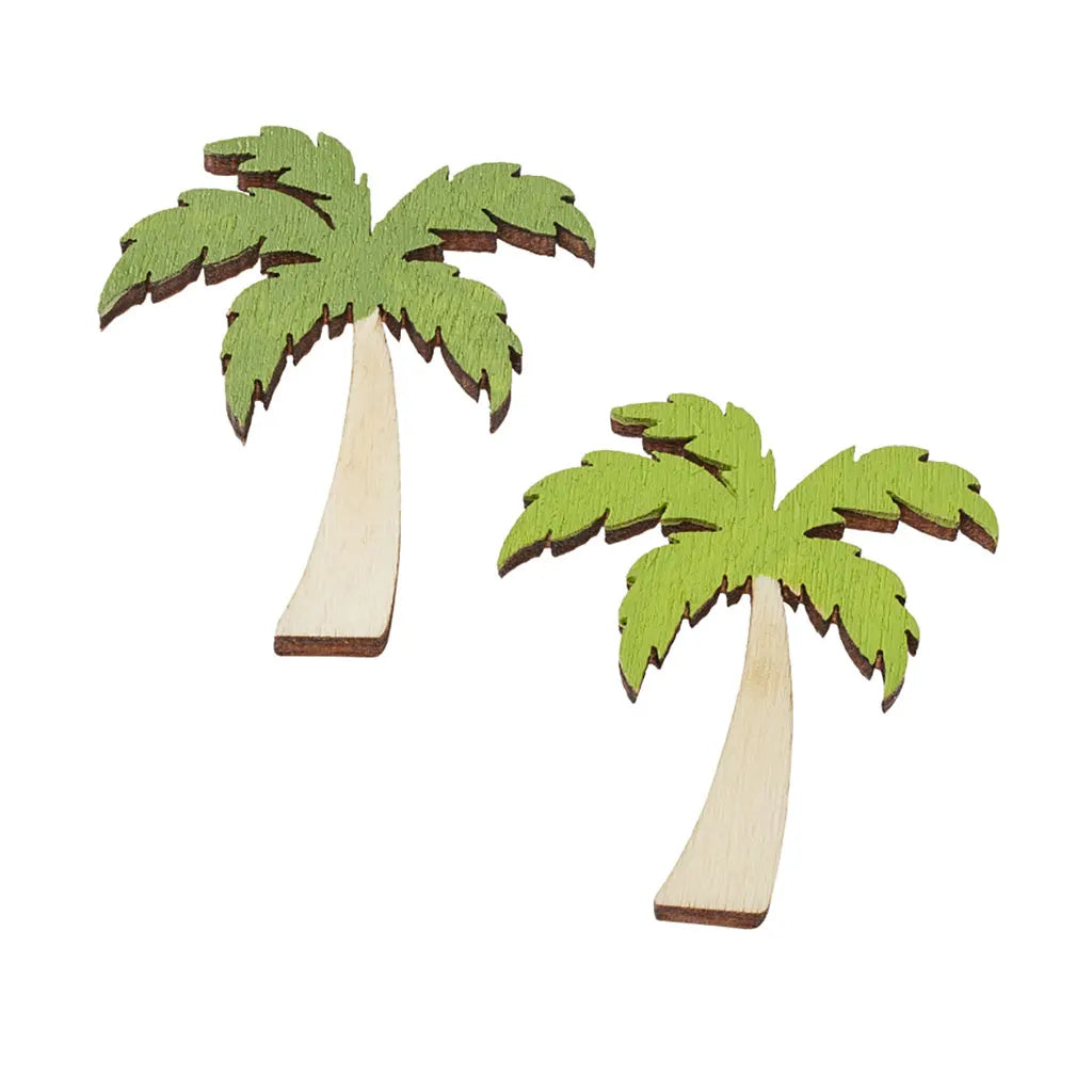 Wooden Decoration to Disperse Palm Tree, 4cm, 6pcs