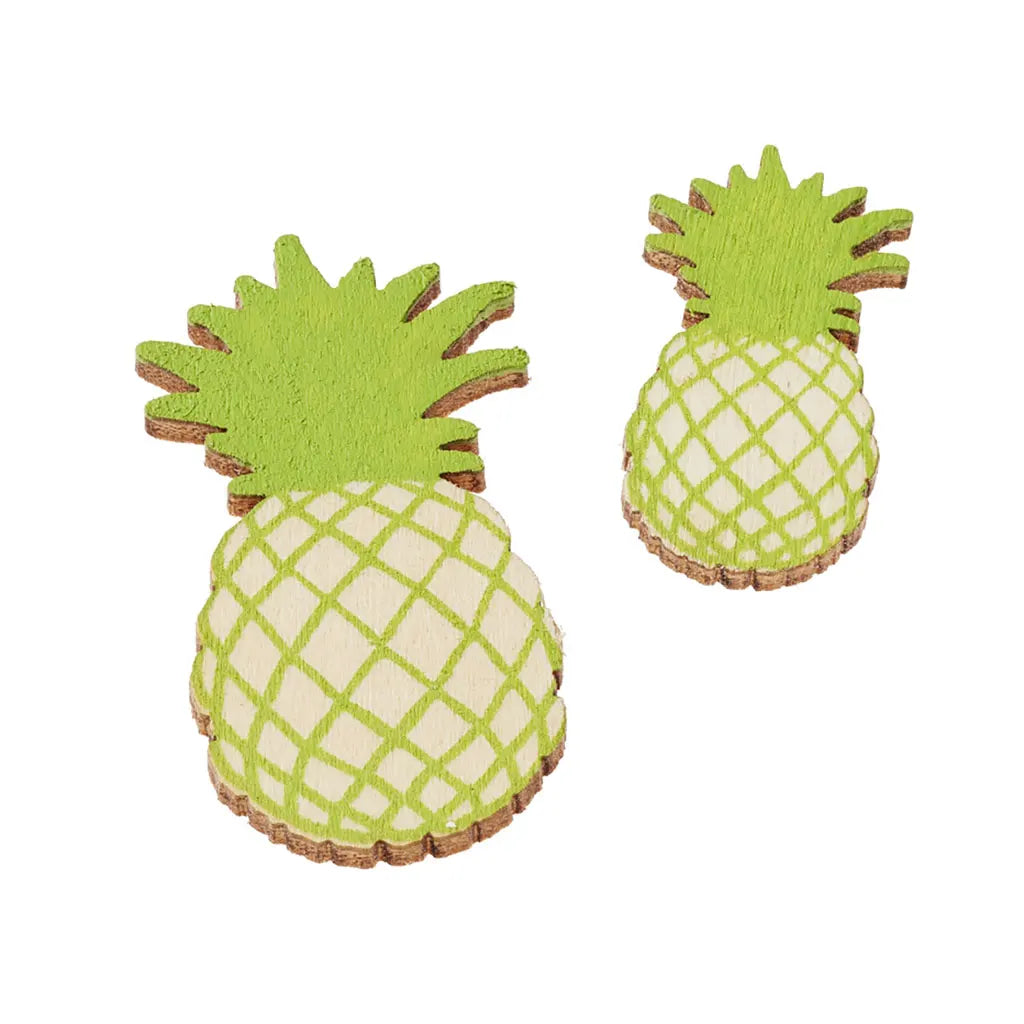Wooden Decoration to Disperse Pineapple, 4cm, 6pcs