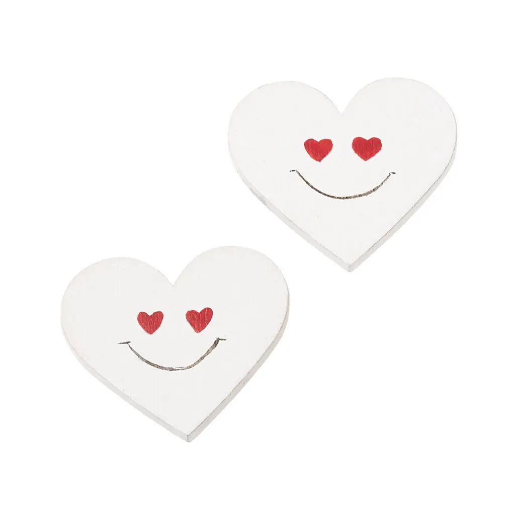 Decoration to Disperse Heart, 3,5cm, 4pcs, with Glue Dot