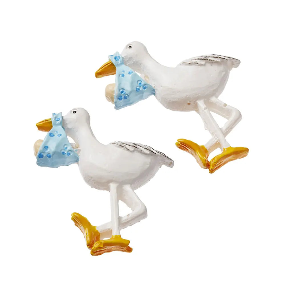Stork with Glue Dot Bag with 3pcs 4cm, Blue