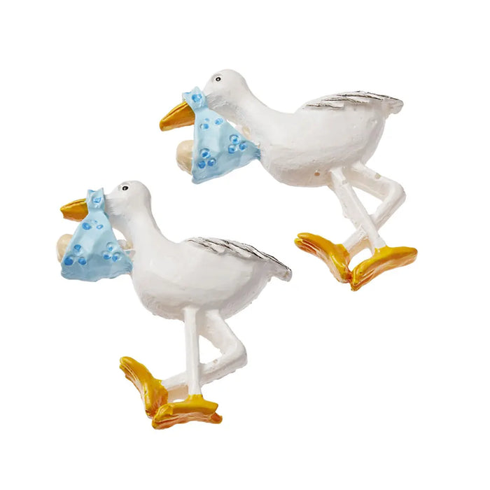 Stork with Glue Dot Bag with 3pcs 4cm, Blue