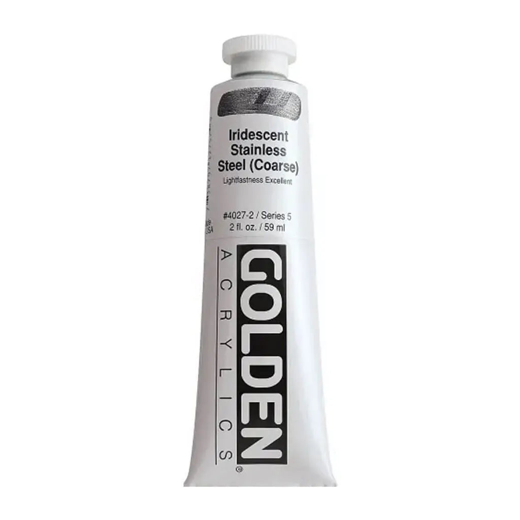 Golden Heavy Body Acrylic 2oz Iridescent Stainless Steel (Coarse) S5