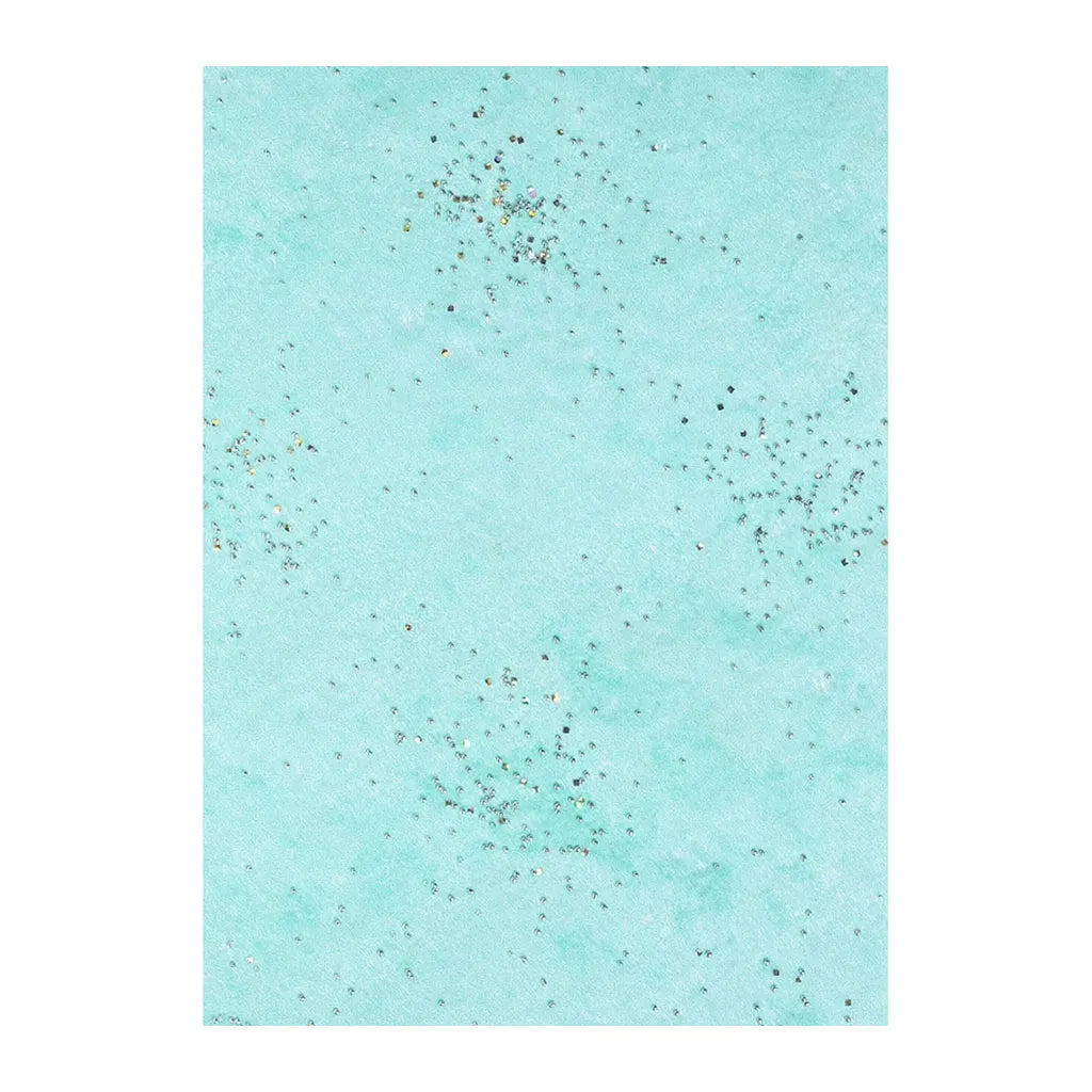 Brilliant Paper Fleece 25cm, Turquoise / Silver