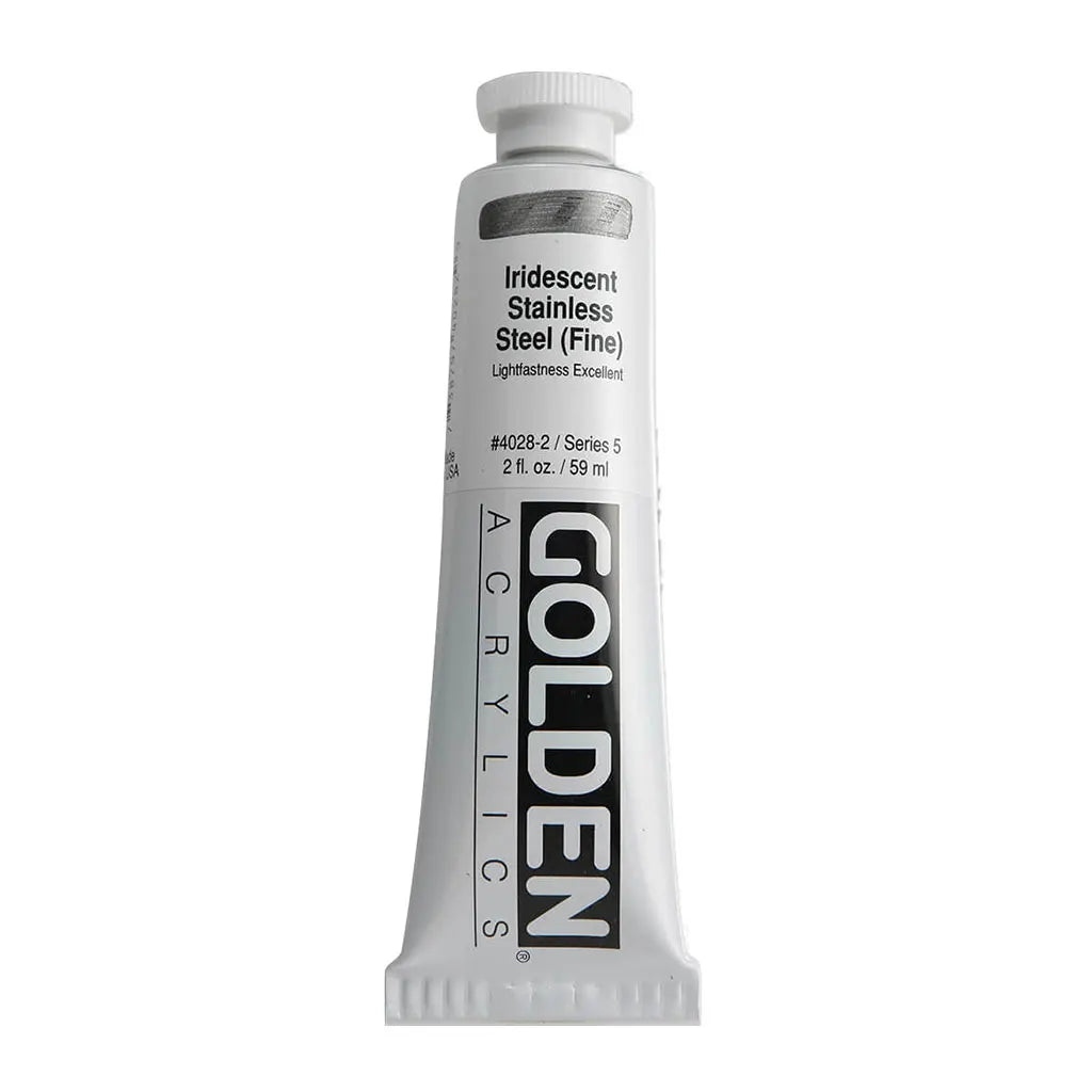 Golden Heavy Body Acrylic 2oz Iridescent Stainless Steel (Fine) S5
