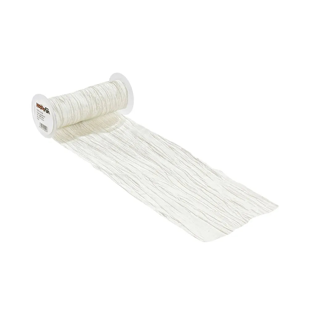 Decorative Ribbon Fripe 20cm, White